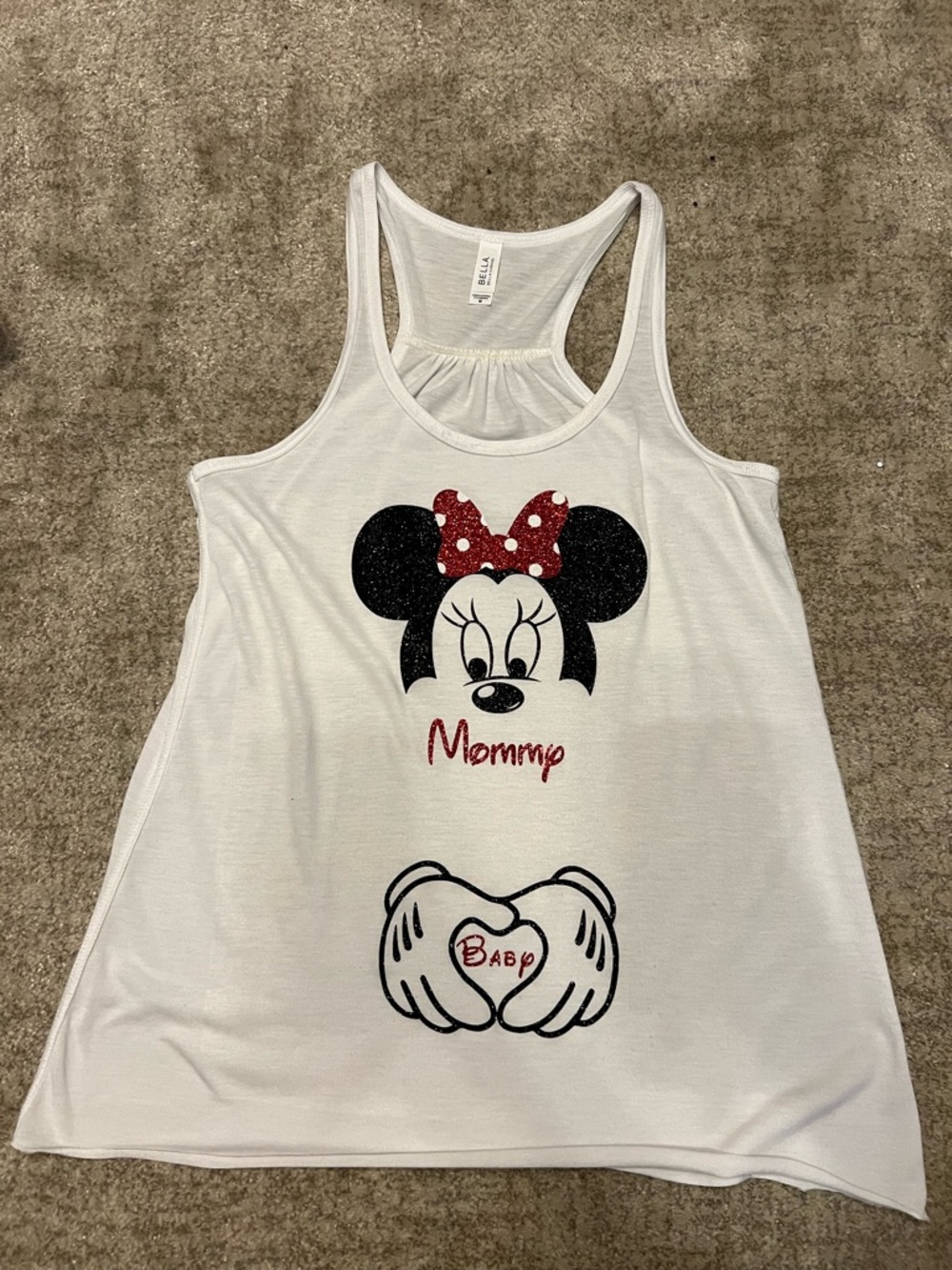 White Minnie Mouse 'Mommy' Graphic Tank